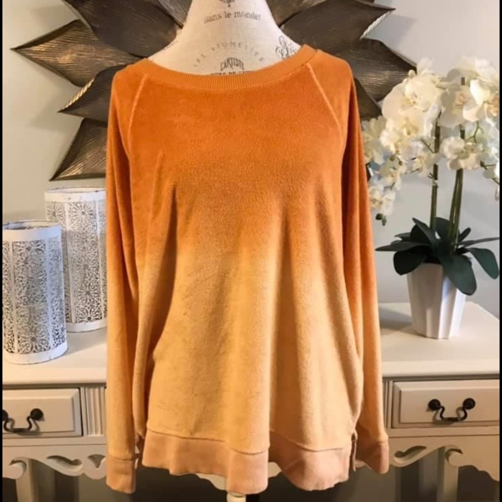 Ombré Terry Cloth Sweatshirt